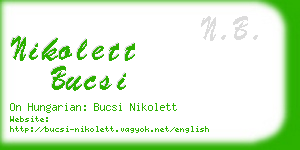 nikolett bucsi business card